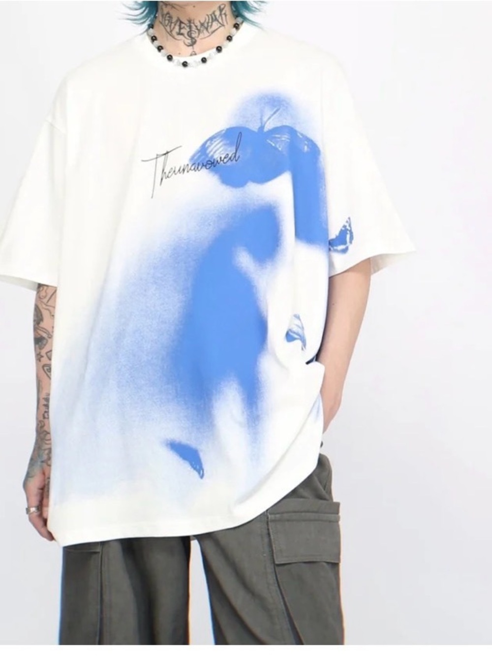The Unavowed Butterfly Print Oversize Short Sleeve T-Shirt Size Medium